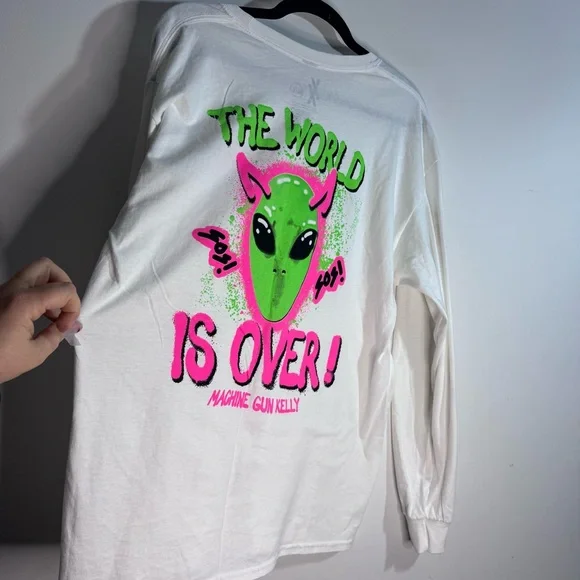 Machine Gun Kelly Long Sleeve Shirt “Tickets To My Downfall” Era Alien Graphic - Picture 2 of 6